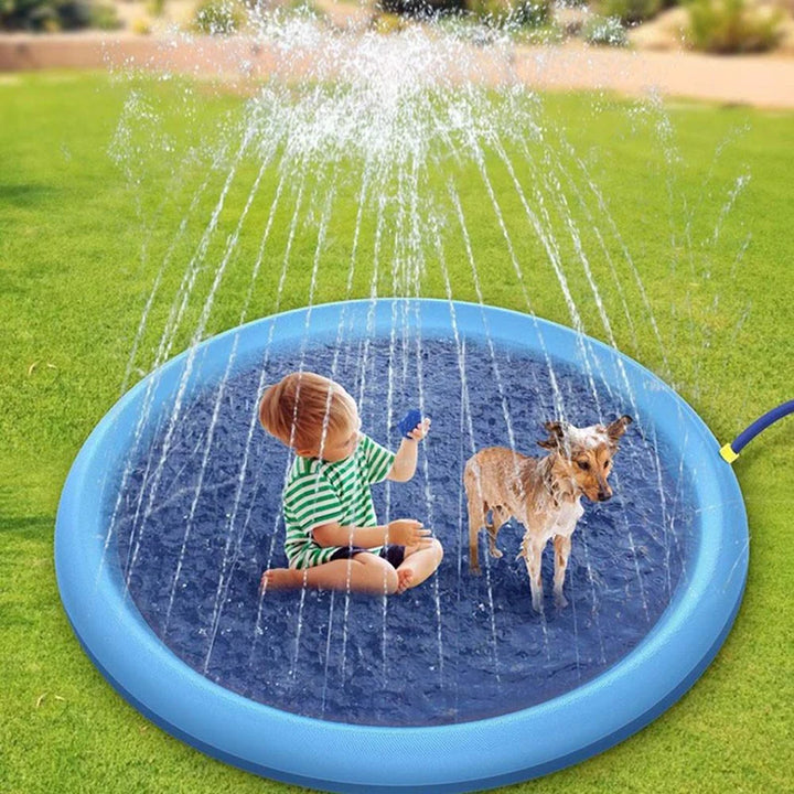 170x170cm Pet Sprinkler Pad | Inflatable Dog Bathtub