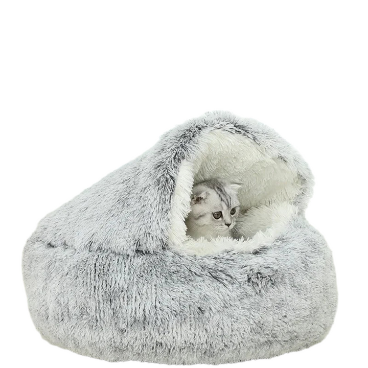 Winter Warm Semi-Closed Pet Nest | Cozy Pet Bed