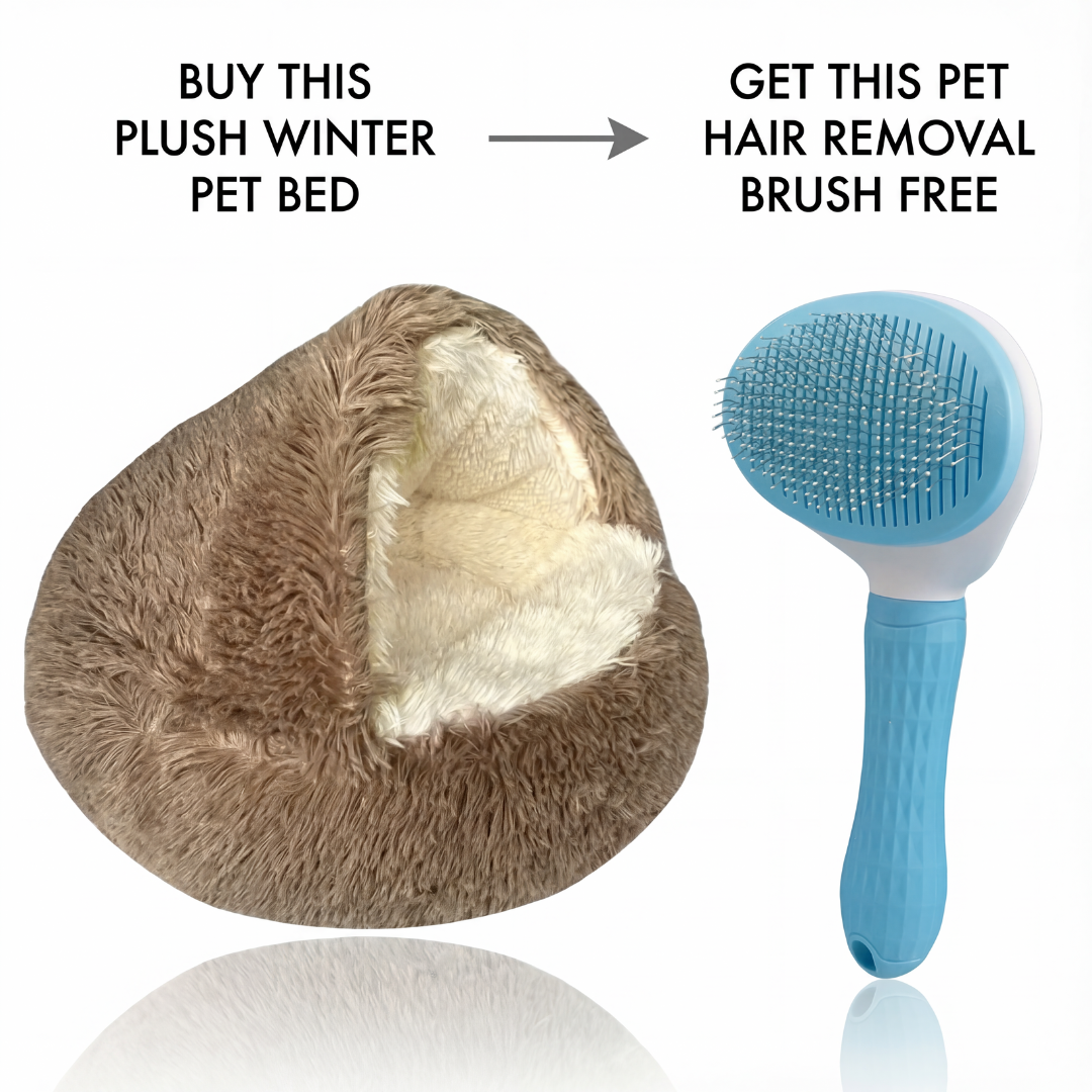 Winter Warm Semi-Closed Pet Nest | Cozy Pet Bed