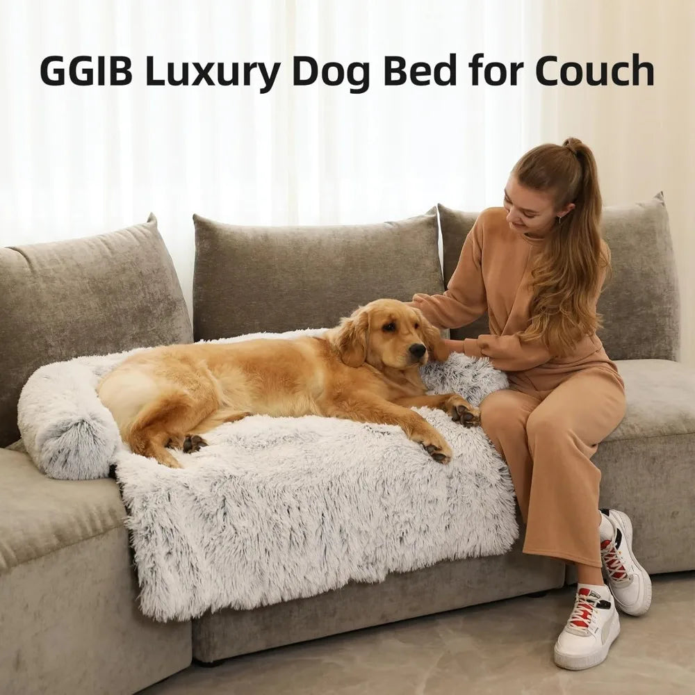 Calming Dog Bed | Ultra-Soft Fluffy Plush Mat