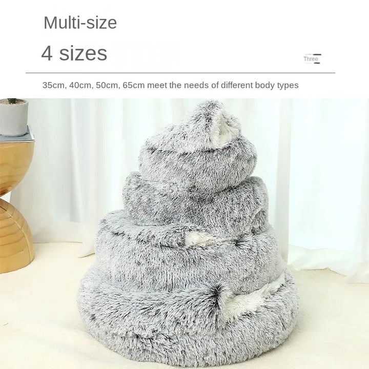 Winter Warm Semi-Closed Pet Nest | Cozy Pet Bed