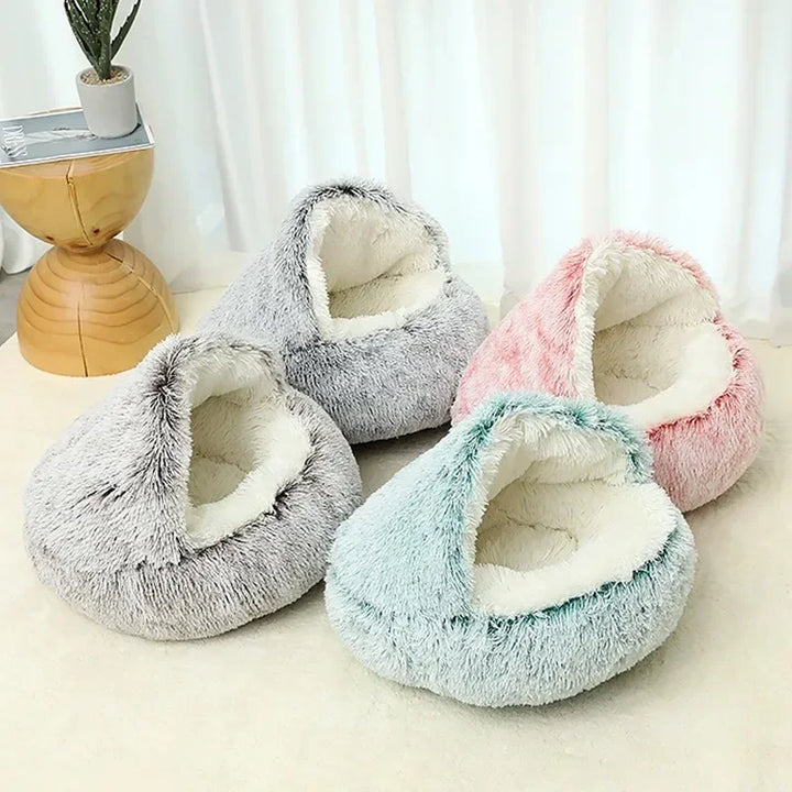 Winter Warm Semi-Closed Pet Nest | Cozy Pet Bed