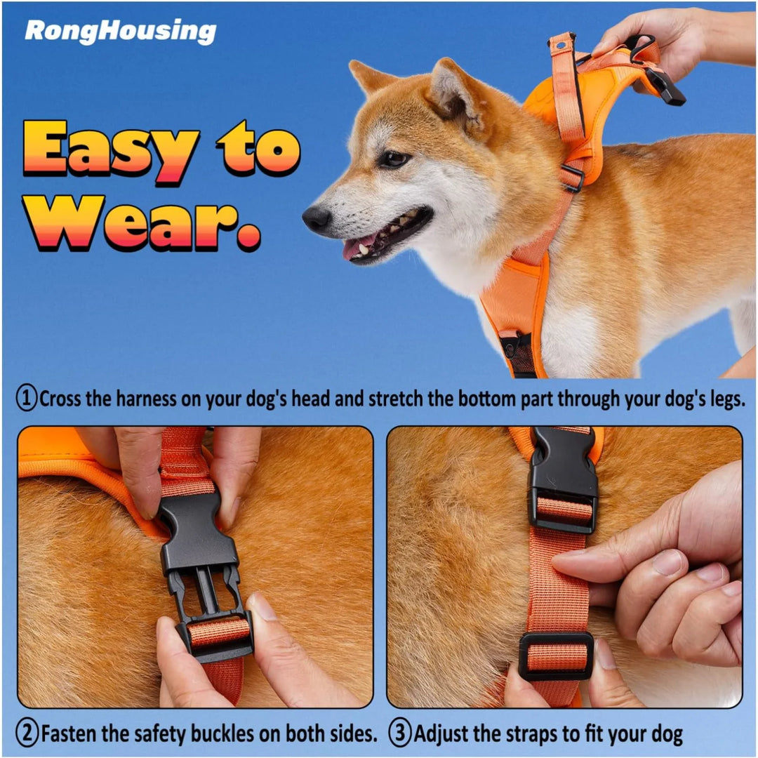 Dog Harness & Retractable Leash Set | Anti-Burst & Breathable