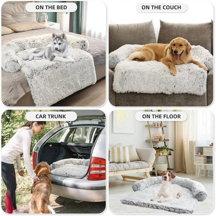 Calming Dog Bed | Ultra-Soft Fluffy Plush Mat